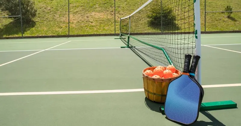 Pickleball Court and Equipment