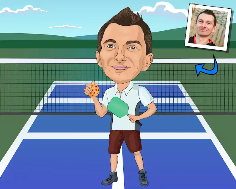 Pickle Ball Caricature
