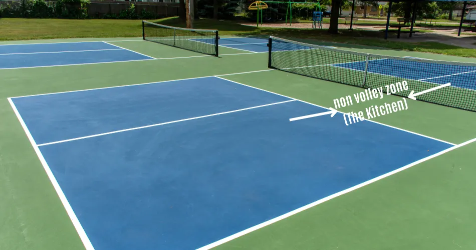 non volley zone in pickleball?