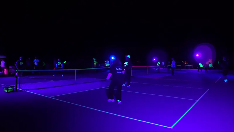 Glow In The Dark Pickleball Courts